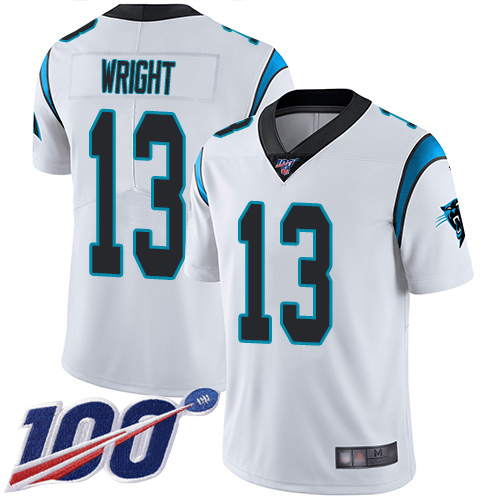 Carolina Panthers Limited White Youth Jarius Wright Road Jersey NFL Football #13 100th Season Vapor Untouchable